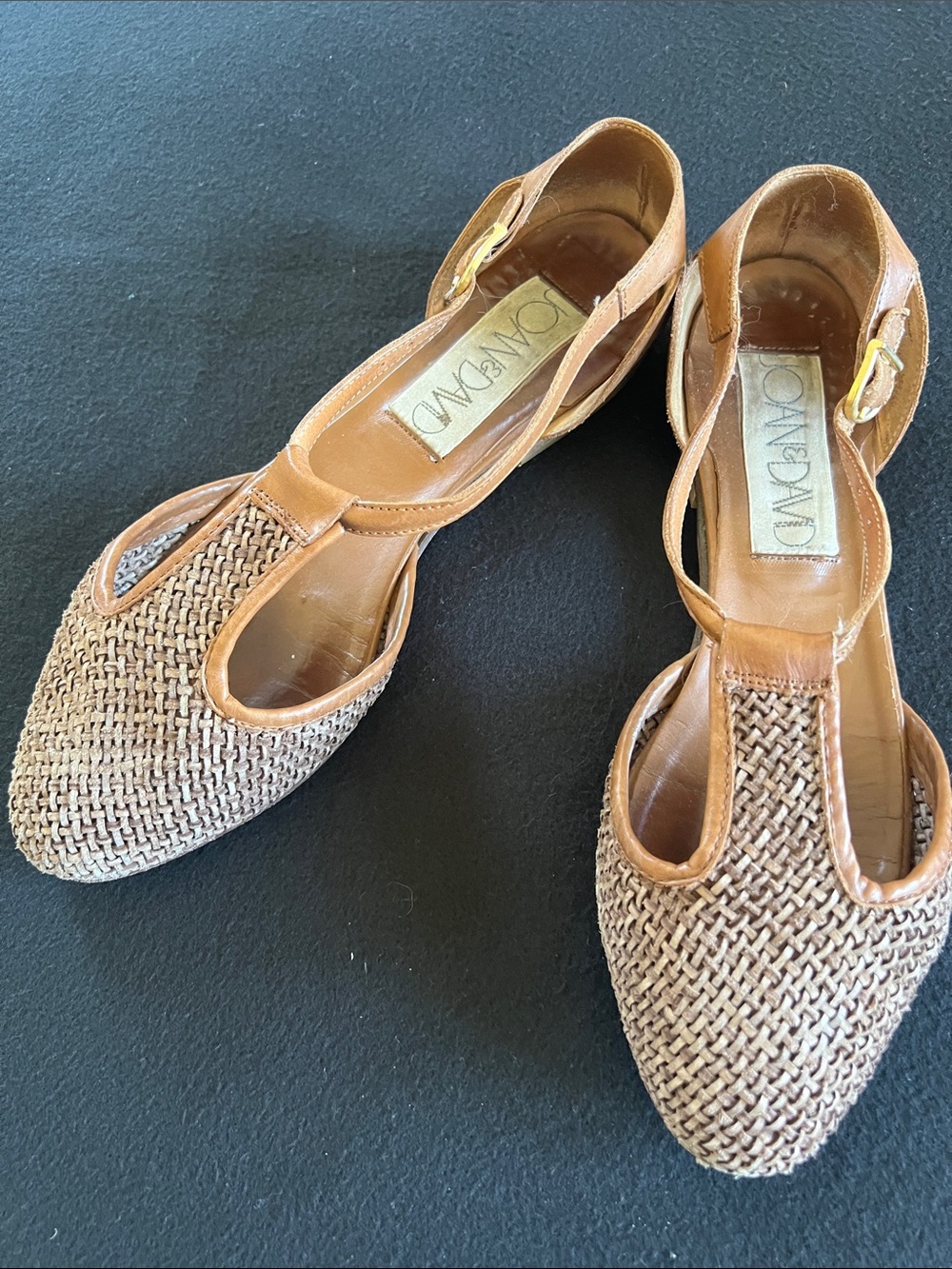 Joan & David Tan Woven Sandals